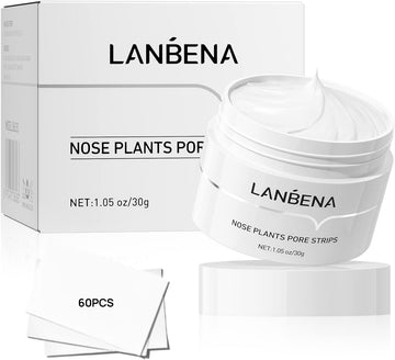 LANBENA Blackhead Whiteheads Remover Mask Facial Peeling Nose Strip Acne Deep Cleansing 30g