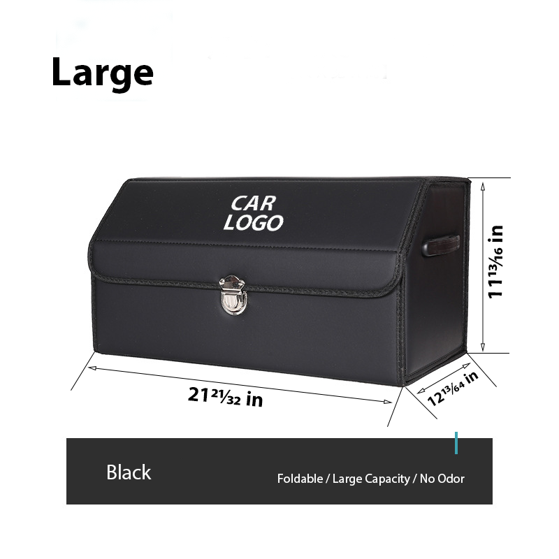 Customized Car Trunk Leather Storage Box - Large / Black - Skittles Cottage
