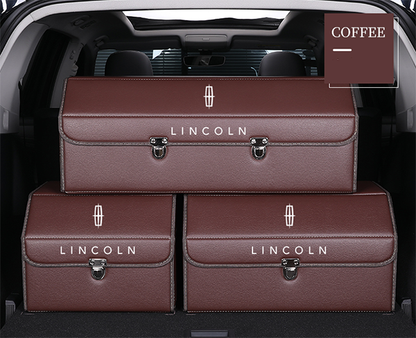 Customized Car Trunk Leather Storage Box - Skittles Cottage