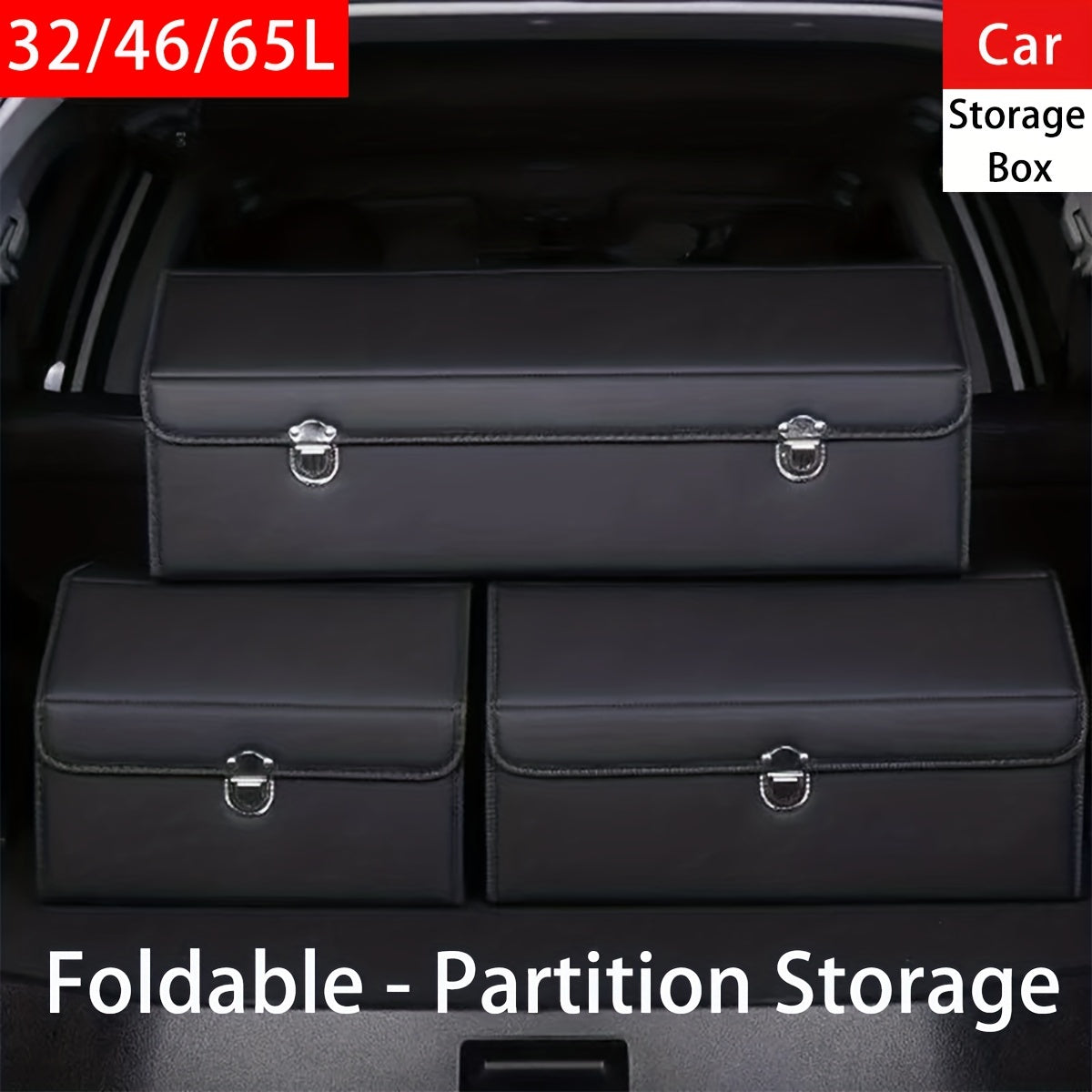 Customized Car Trunk Leather Storage Box - Skittles Cottage