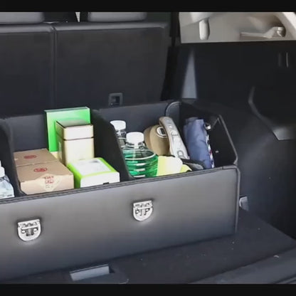 Boîte de rangement en cuir de coffre de voiture personnalisée