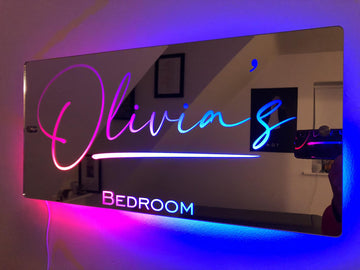 Personalised Name Mirror - Light Up Mirror