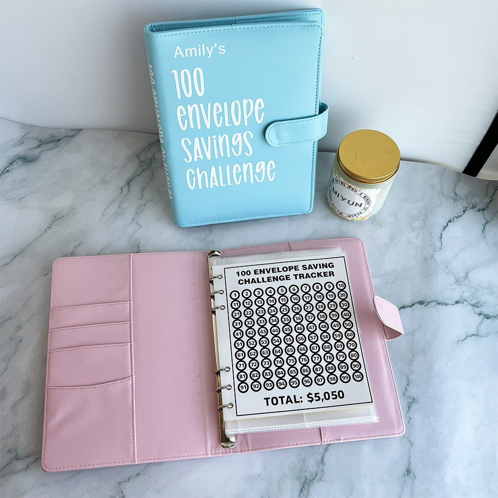 Custom 100 Envelope Challenge Binder - Organize Your Journey